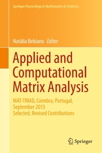 Imagen de portada: Applied and Computational Matrix Analysis 9783319499826
