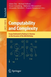 Cover image: Computability and Complexity 9783319500614