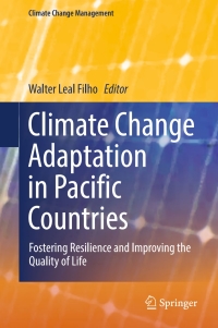 Cover image: Climate Change Adaptation in Pacific Countries 9783319500935