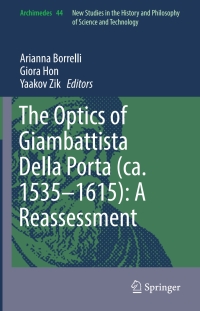 Imagen de portada: The Optics of Giambattista Della Porta (ca. 1535–1615): A Reassessment 9783319502144