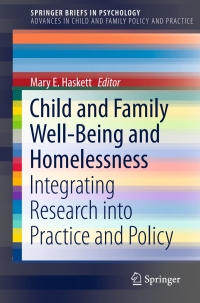 Cover image: Child and Family Well-Being and Homelessness 9783319508856