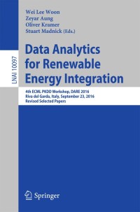 Cover image: Data Analytics for Renewable Energy Integration 9783319509464