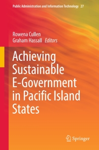 Titelbild: Achieving Sustainable E-Government in Pacific Island States 9783319509709