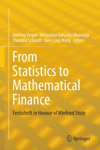 Cover image: From Statistics to Mathematical Finance 9783319509853