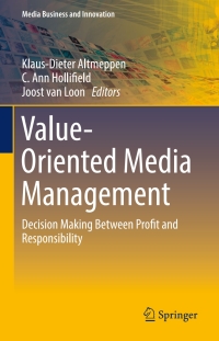 Cover image: Value-Oriented Media Management 9783319510064