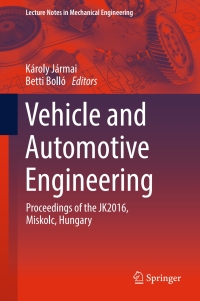 Imagen de portada: Vehicle and Automotive Engineering 9783319511887