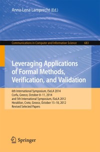 Imagen de portada: Leveraging Applications of Formal Methods, Verification, and Validation 9783319516400