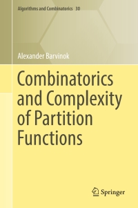 Cover image: Combinatorics and Complexity of Partition Functions 9783319518282