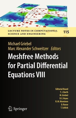 Titelbild: Meshfree Methods for Partial Differential Equations VIII 9783319519531