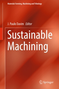 Cover image: Sustainable Machining 9783319519593