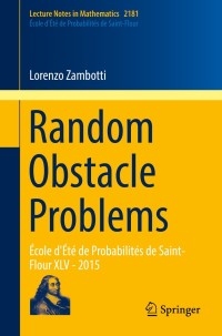Cover image: Random Obstacle Problems 9783319520957