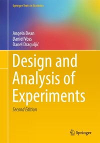 Imagen de portada: Design and Analysis of Experiments 2nd edition 9783319522487