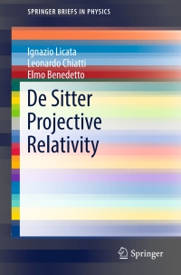 Omslagafbeelding: De Sitter Projective Relativity 9783319522708