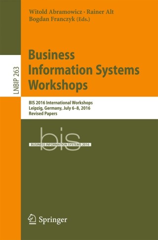 Cover image: Business Information Systems Workshops 9783319524634