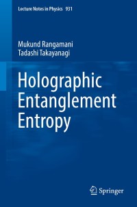 Cover image: Holographic Entanglement Entropy 9783319525716