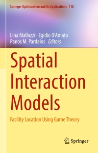 Cover image: Spatial Interaction Models 9783319526539
