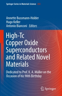 Titelbild: High-Tc Copper Oxide Superconductors and Related Novel Materials 9783319526744