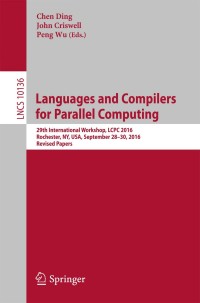 Omslagafbeelding: Languages and Compilers for Parallel Computing 9783319527086