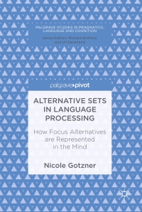 Cover image: Alternative Sets in Language Processing 9783319527604
