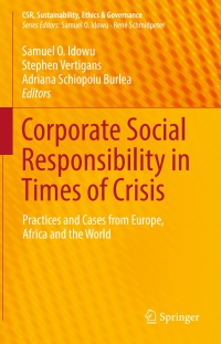 Imagen de portada: Corporate Social Responsibility in Times of Crisis 9783319528380