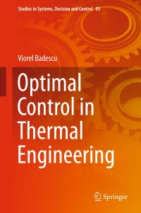 Titelbild: Optimal Control in Thermal Engineering 9783319529677