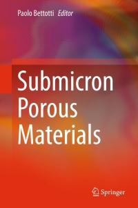 Titelbild: Submicron Porous Materials 9783319530338