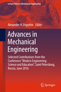 表紙画像: Advances in Mechanical Engineering 9783319533629