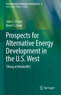 Cover image: Prospects for Alternative Energy Development in the U.S. West 9783319534138