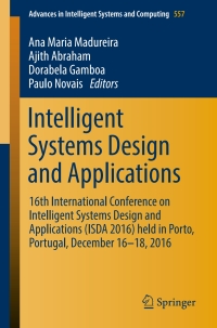 Cover image: Intelligent Systems Design and Applications 9783319534794