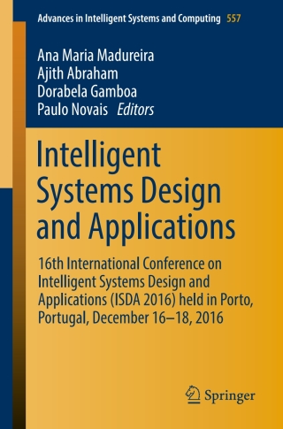 Cover image: Intelligent Systems Design and Applications 9783319534794