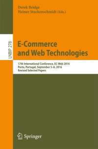 Imagen de portada: E-Commerce and Web Technologies 9783319536750