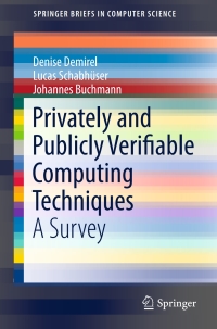 Cover image: Privately and Publicly Verifiable Computing Techniques 9783319537979