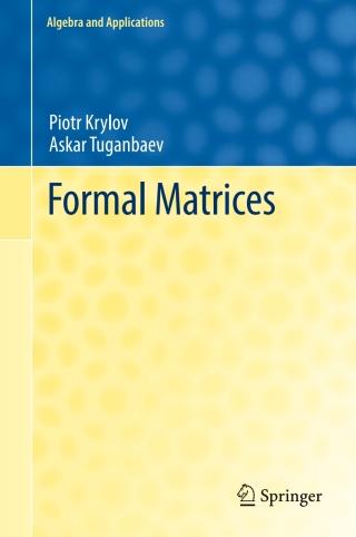 Cover image: Formal Matrices 9783319539065