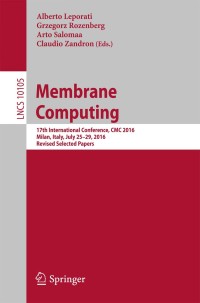 صورة الغلاف: Membrane Computing 9783319540719