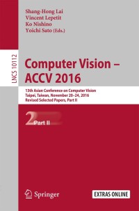 Titelbild: Computer Vision –  ACCV 2016 9783319541839