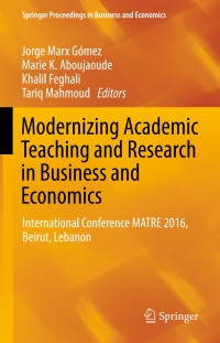 Cover image: Modernizing Academic Teaching and Research in Business and Economics 9783319544182