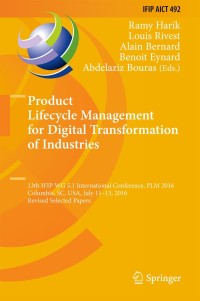 Cover image: Product Lifecycle Management for Digital Transformation of Industries 9783319546599