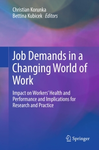 Cover image: Job Demands in a Changing World of Work 9783319546773