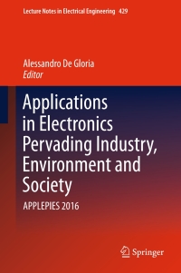 Cover image: Applications in Electronics Pervading Industry, Environment and Society 9783319550701