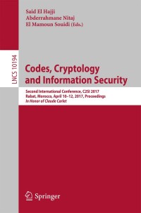 表紙画像: Codes, Cryptology and Information Security 9783319555881