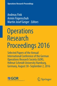 Omslagafbeelding: Operations Research Proceedings 2016 9783319557014