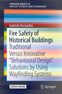 Cover image: Fire Safety of Historical Buildings 9783319557434
