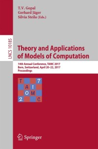 Imagen de portada: Theory and Applications of Models of Computation 9783319559100