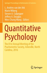 Cover image: Quantitative Psychology 9783319562933