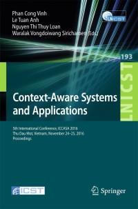 Cover image: Context-Aware Systems and Applications 9783319563565