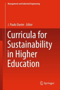 Cover image: Curricula for Sustainability in Higher Education 9783319565040