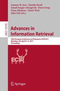 Cover image: Advances in Information Retrieval 9783319566078