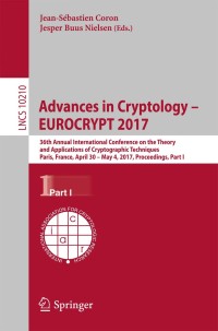 Cover image: Advances in Cryptology – EUROCRYPT 2017 9783319566191