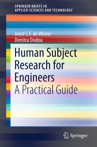 Cover image: Human Subject Research for Engineers 9783319569635