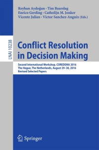 Cover image: Conflict Resolution in Decision Making 9783319572840